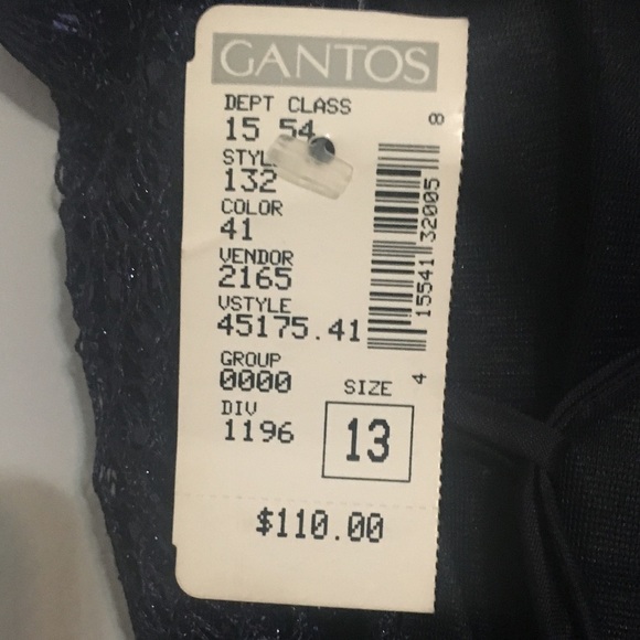 Gantos Navy Blue Gown - Picture 6 of 6